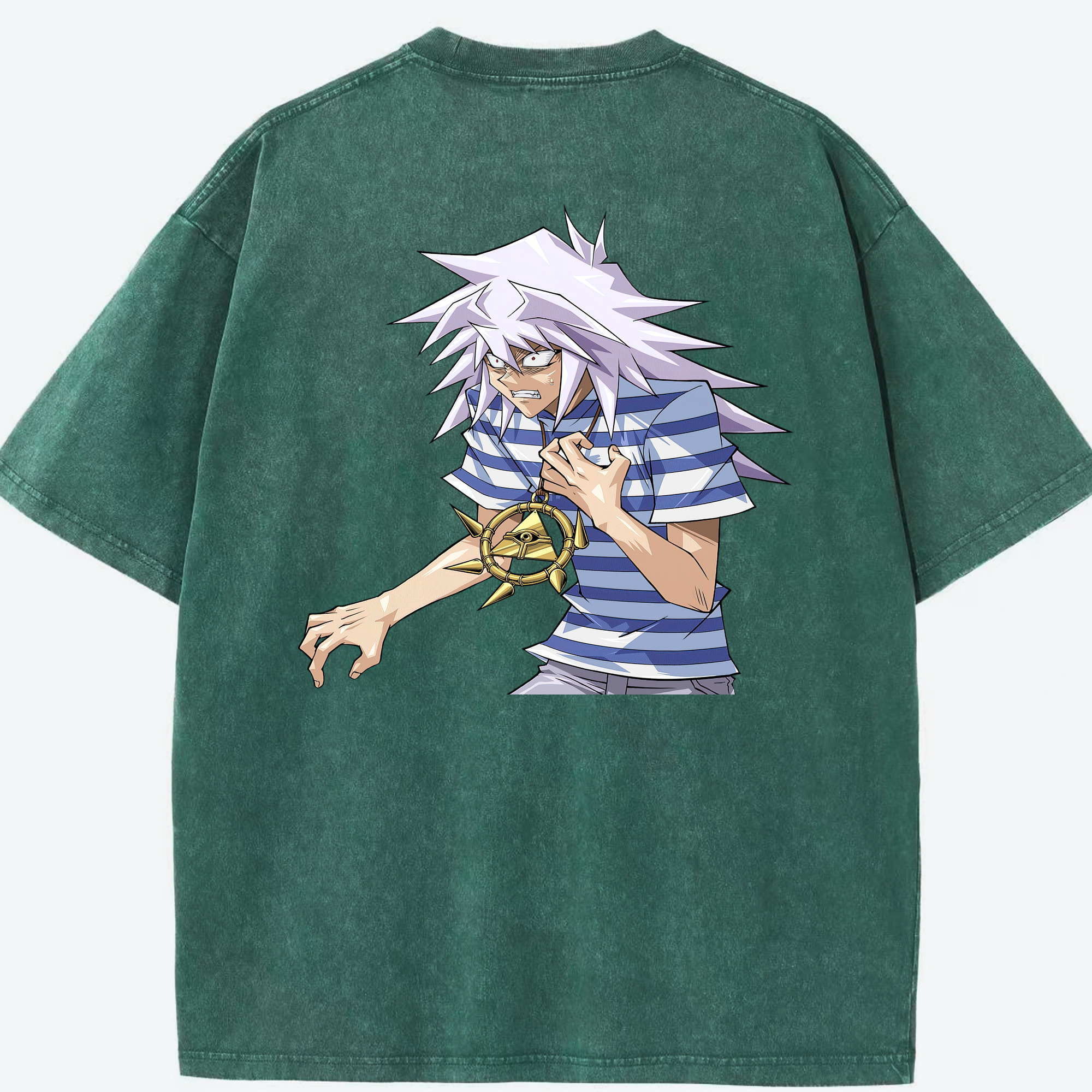 （画像用） 遊☆戯☆王 Yu-Gi-Oh! 綿100% ヴィンテージ風 半袖Tシャツ（背面プリント）